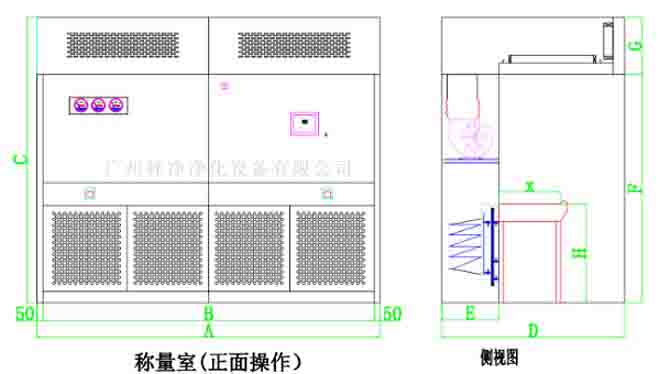 稱量罩/負壓稱量室設計方案圖